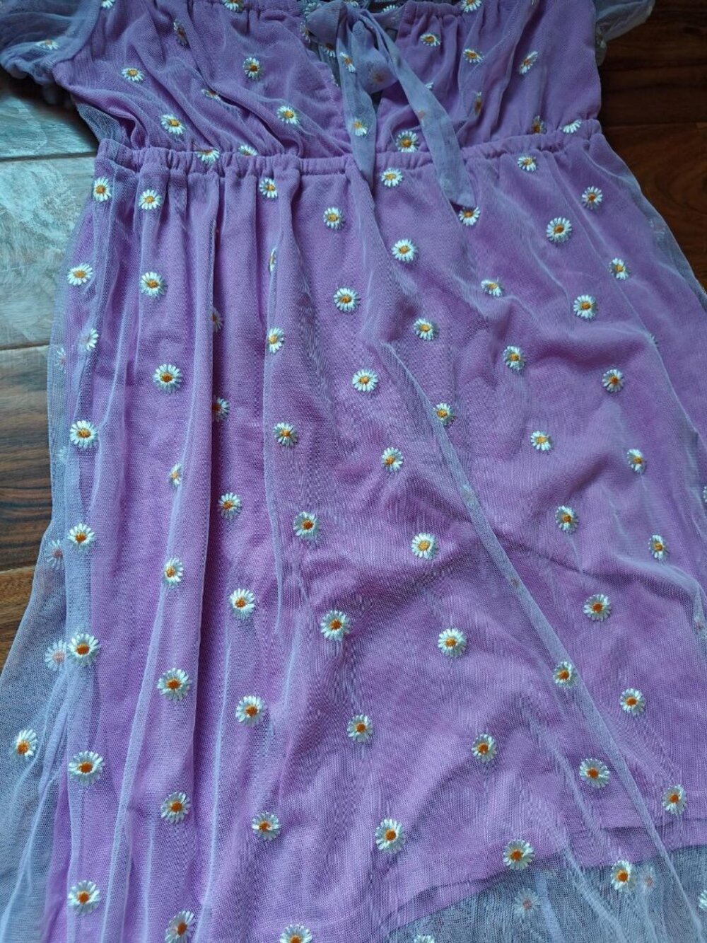 Embroidered Daisy Dress